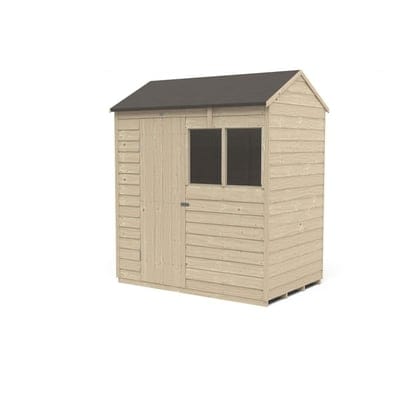 4LIFE Overlap Pressure Treated Reverse Apex Shed - All Sizes - Hot Tub Shop