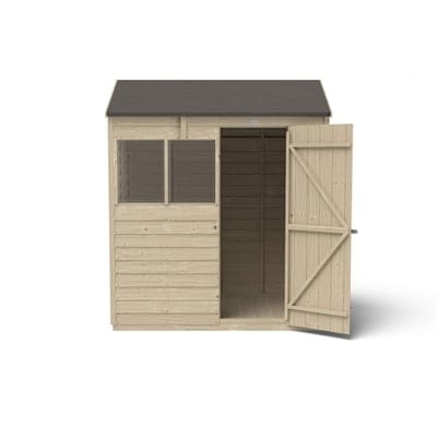 4LIFE Overlap Pressure Treated Reverse Apex Shed - All Sizes - Hot Tub Shop