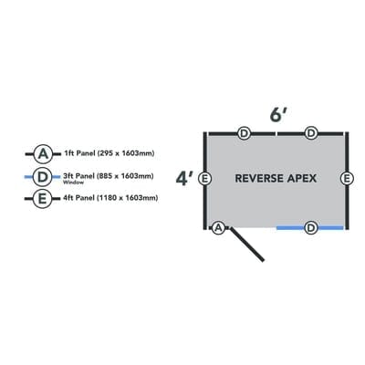 4LIFE Overlap Pressure Treated Reverse Apex Shed - All Sizes - Hot Tub Shop