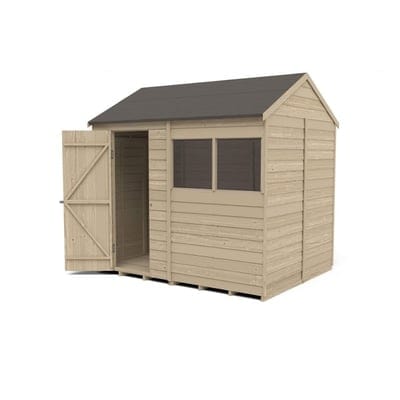 4LIFE Overlap Pressure Treated Reverse Apex Shed - All Sizes - Hot Tub Shop
