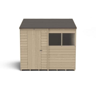 4LIFE Overlap Pressure Treated Reverse Apex Shed - All Sizes - Hot Tub Shop