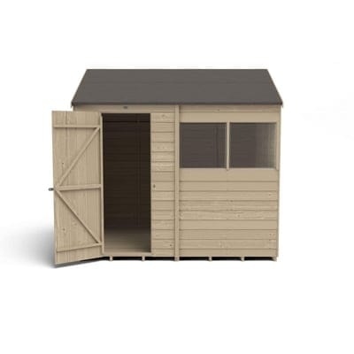 4LIFE Overlap Pressure Treated Reverse Apex Shed - All Sizes - Hot Tub Shop