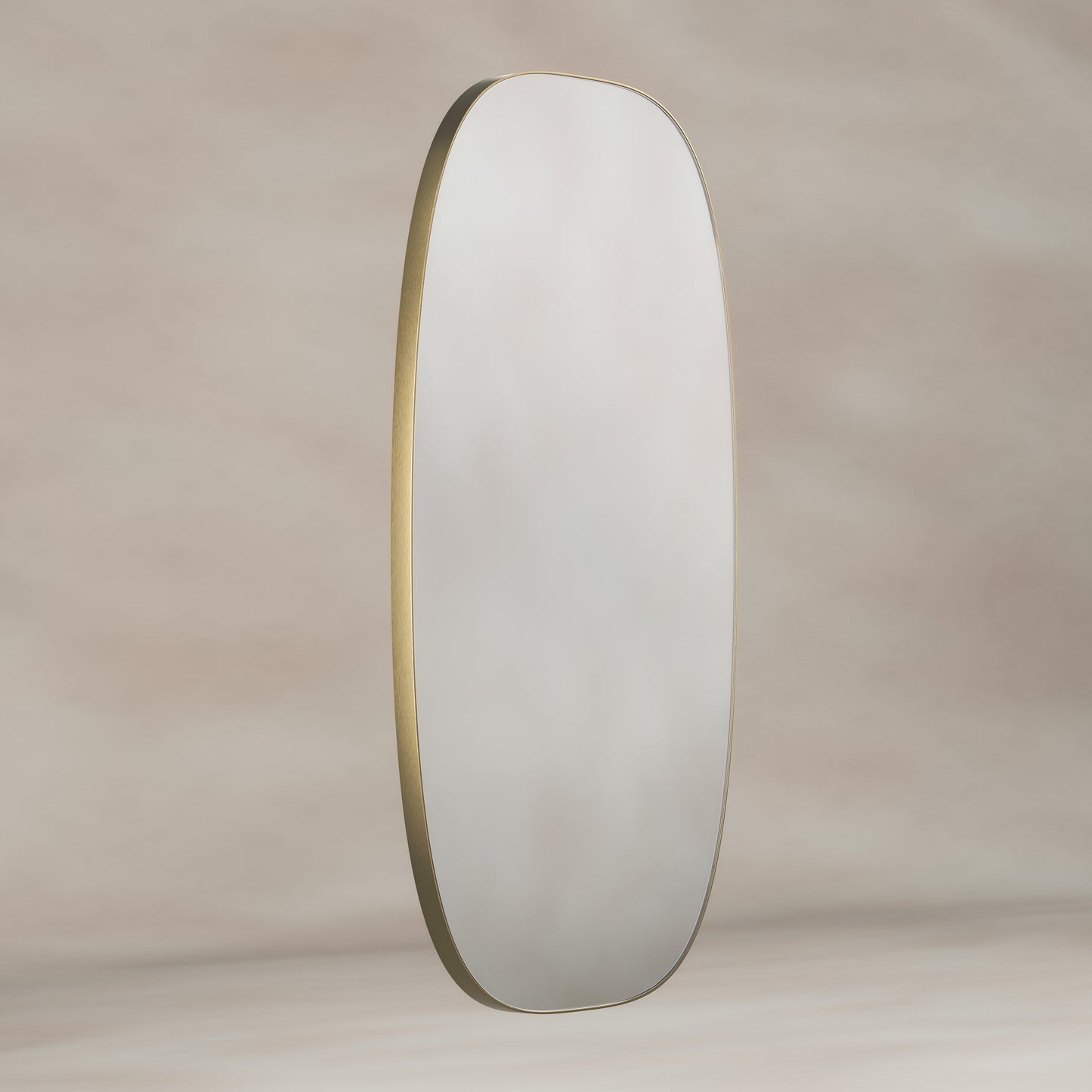 Origins Living Oslo Barrel Mirror 45 X 80cm Brushed Brass - Hot Tub Shop