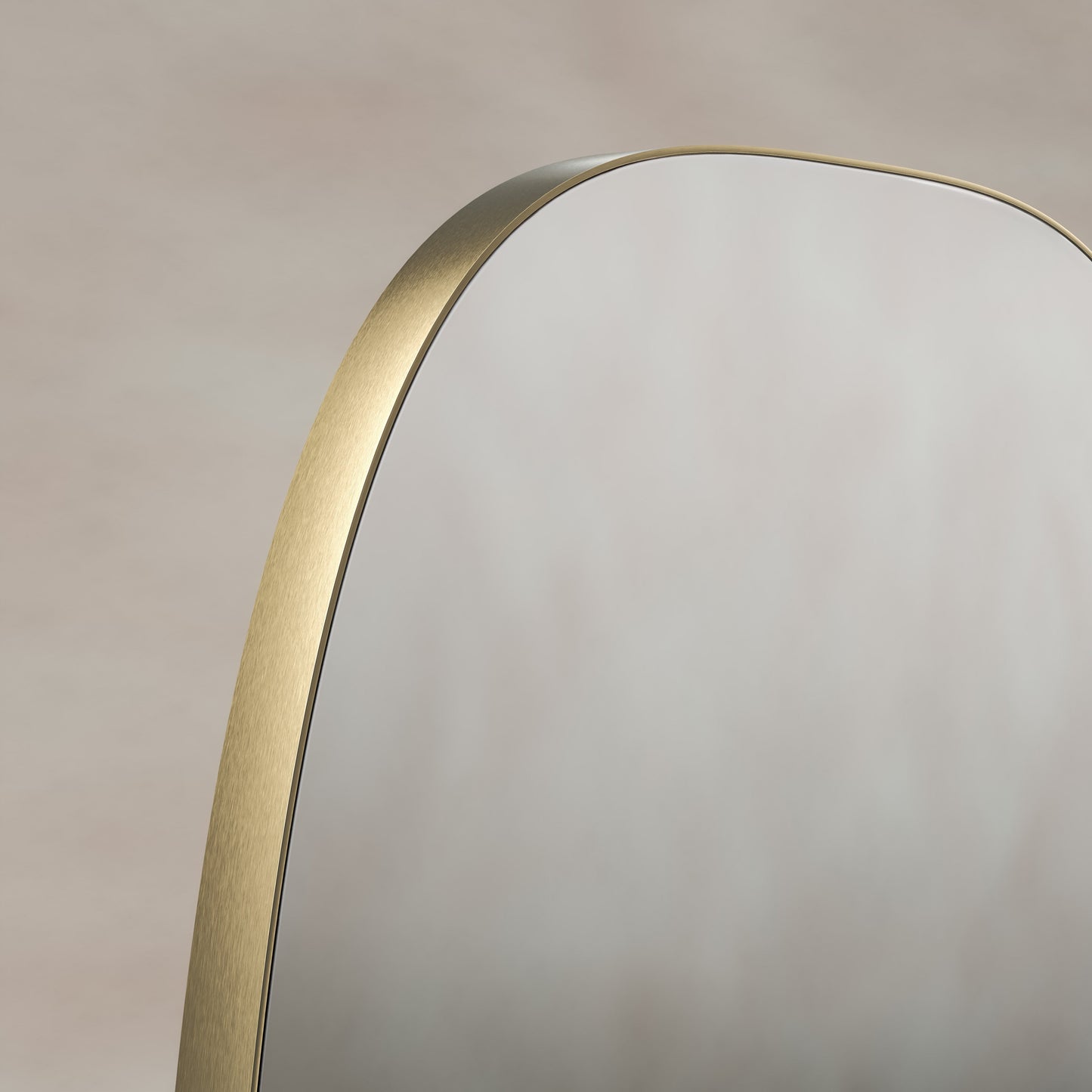 Origins Living Oslo Barrel Mirror 45 X 80cm Brushed Brass - Hot Tub Shop