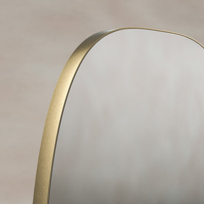 Origins Living Oslo Barrel Mirror 45 X 80cm Brushed Brass - Hot Tub Shop
