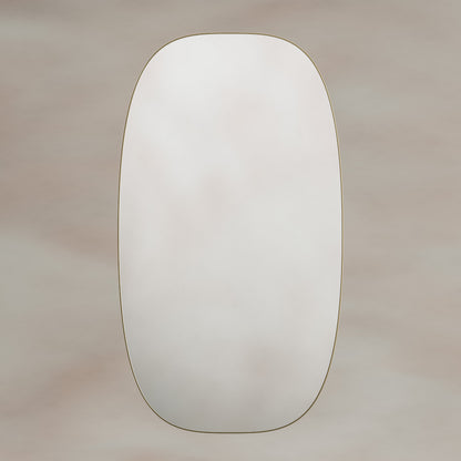 Origins Living Oslo Barrel Mirror 45 X 80cm Brushed Brass - Hot Tub Shop