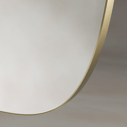 Origins Living Oslo Barrel Mirror 45 X 80cm Brushed Brass - Hot Tub Shop