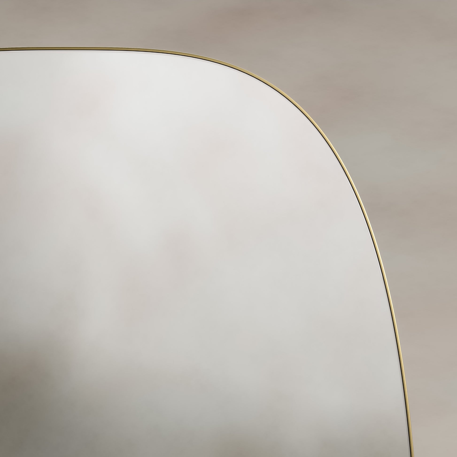 Origins Living Oslo Barrel Mirror 45 X 80cm Brushed Brass - Hot Tub Shop