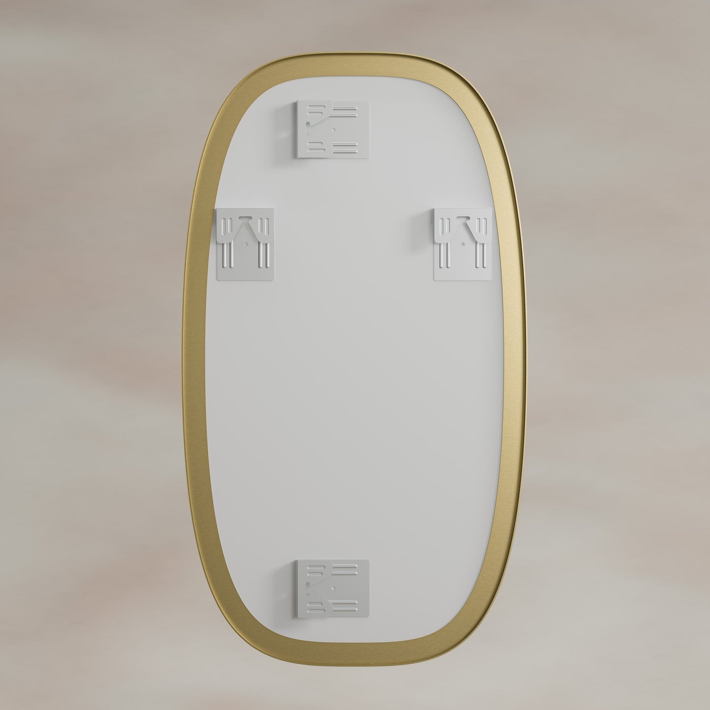 Origins Living Oslo Barrel Mirror 45 X 80cm Brushed Brass - Hot Tub Shop