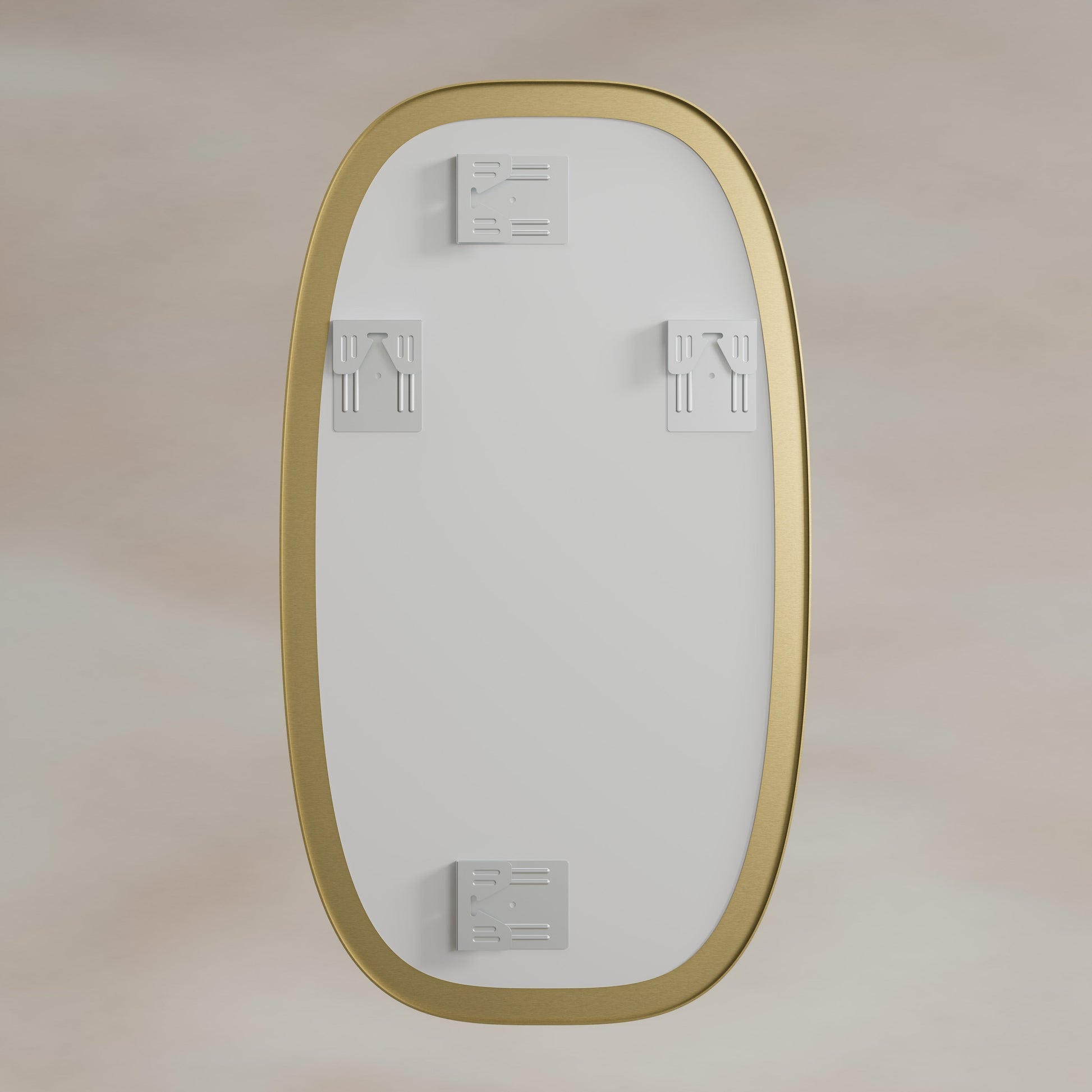 Origins Living Oslo Barrel Mirror 45 X 80cm Brushed Brass - Hot Tub Shop