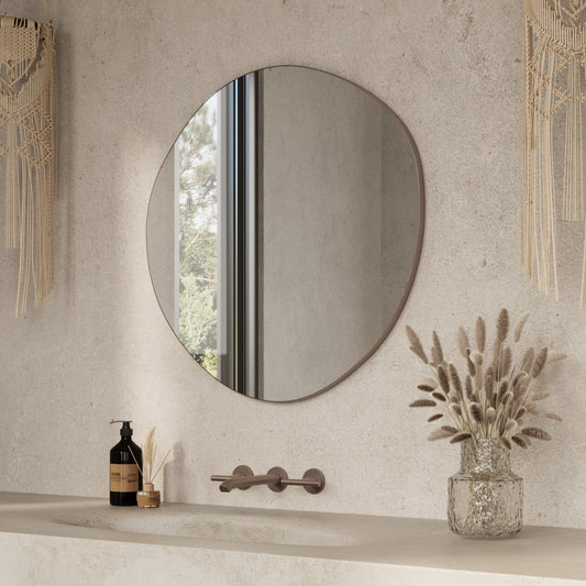 Origins Living Oslo Organic Mirror 80 80x77cm Brushed Bronze