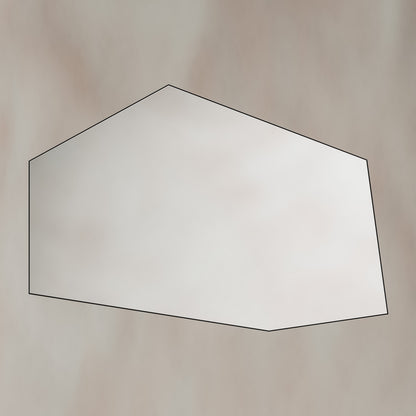 Origins Living Oslo Irregular Hexagon Mirror 55 X 80cm Matt Black