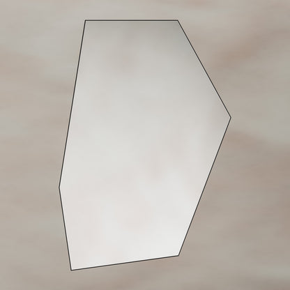 Origins Living Oslo Irregular Hexagon Mirror 55 X 80cm Matt Black