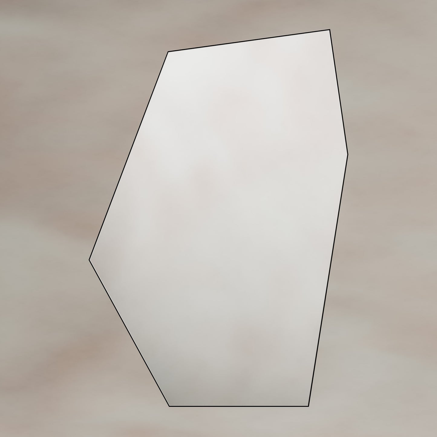 Origins Living Oslo Irregular Hexagon Mirror 55 X 80cm Matt Black