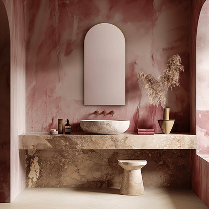 Origins Living Oslo Arch Mirror 50x100cm Brushed Brass - Hot Tub Shop