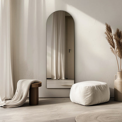 Origins Living Oslo Arch Mirror 50x140cm Matt Black - Hot Tub Shop