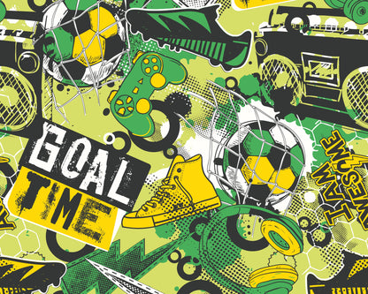 Origin Murals Games Splash Green Mix 300cm X 240cm