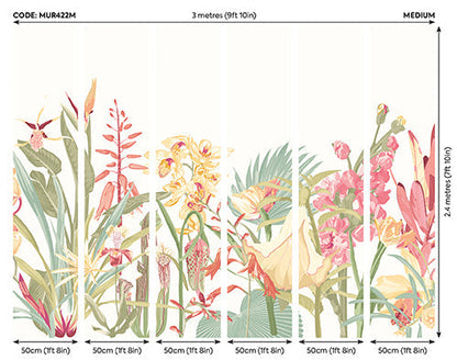 Origin Murals Tropical Foliage Dusky Coral 300cm X 240cm