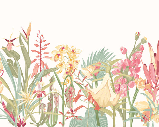 Origin Murals Tropical Foliage Dusky Coral 300cm X 240cm