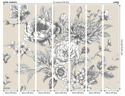 Origin Murals Rose Toile Stone 350cm X 280cm - Hot Tub Shop