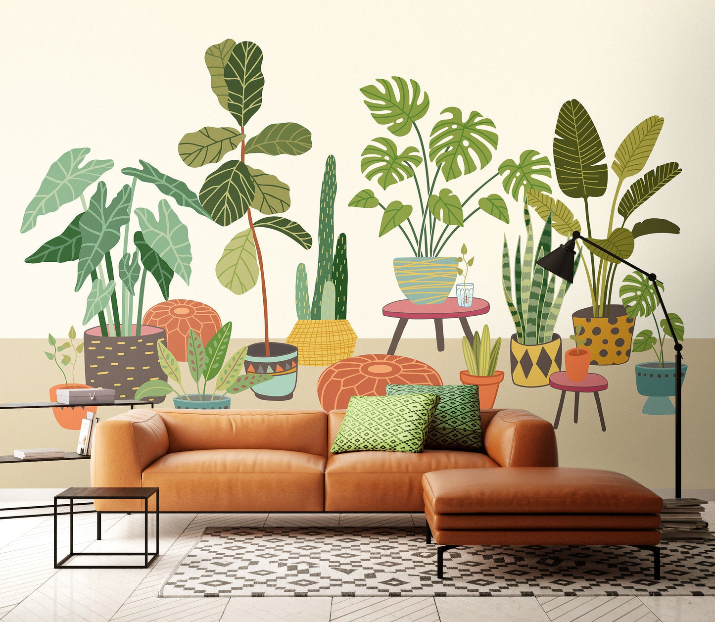 Origin Murals Houseplant Pots Natural 300cm X 240cm