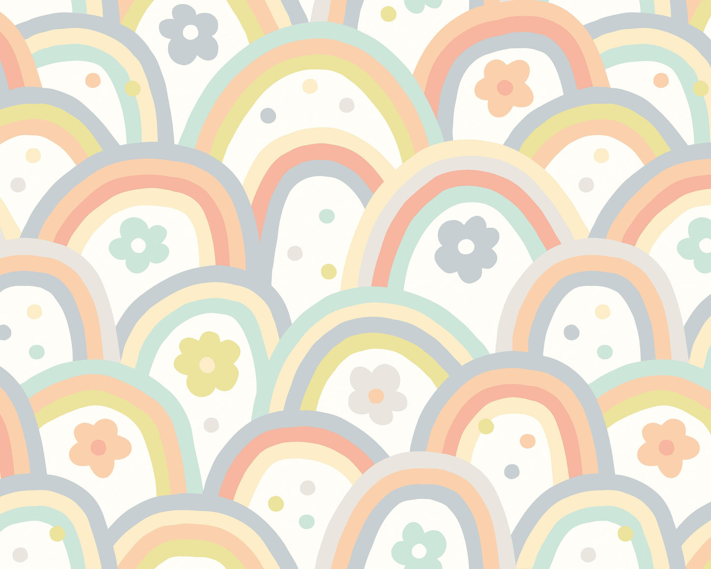 Origin Murals Rainbow Wobble Warm Grey 300cm X 240cm