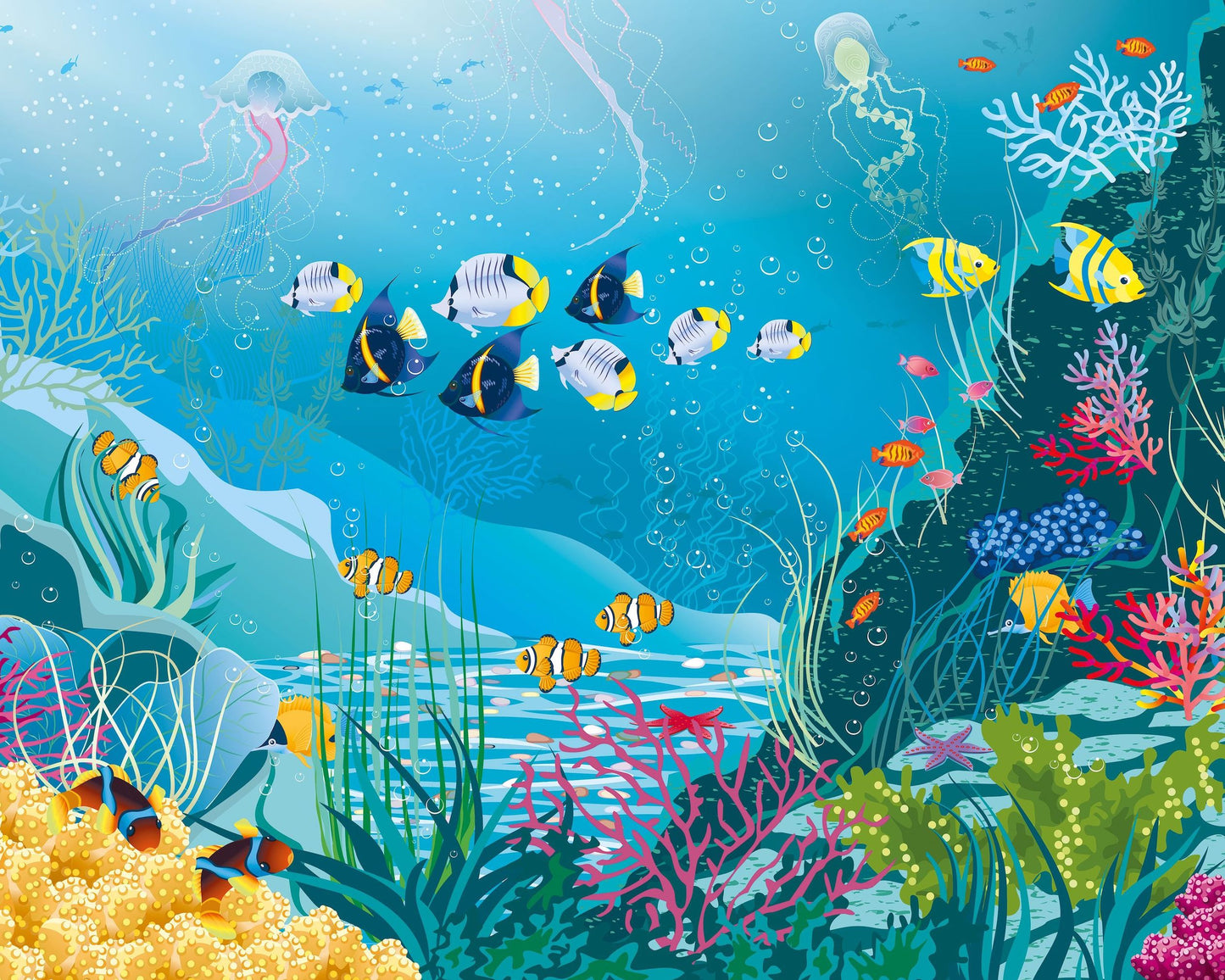 Origin Murals Under The Sea Adventure Aqua Blue 300cm X 240cm