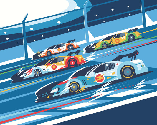 Origin Murals Sports Cars Blue 300cm X 240cm