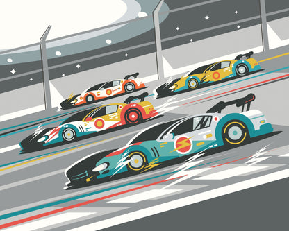 Origin Murals Sports Cars Grey 350cm X 280cm