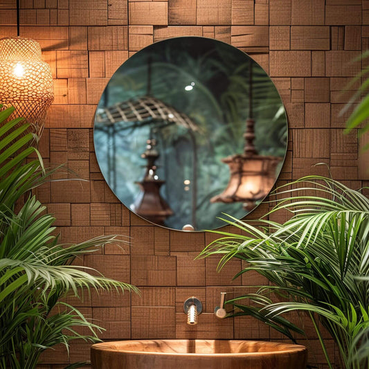 Origins Living Slim Round Mirror 50 50cm - Hot Tub Shop