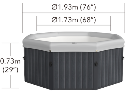 MSpa Tuscany 4-6 Person Portable Hard Frame Hot Tub