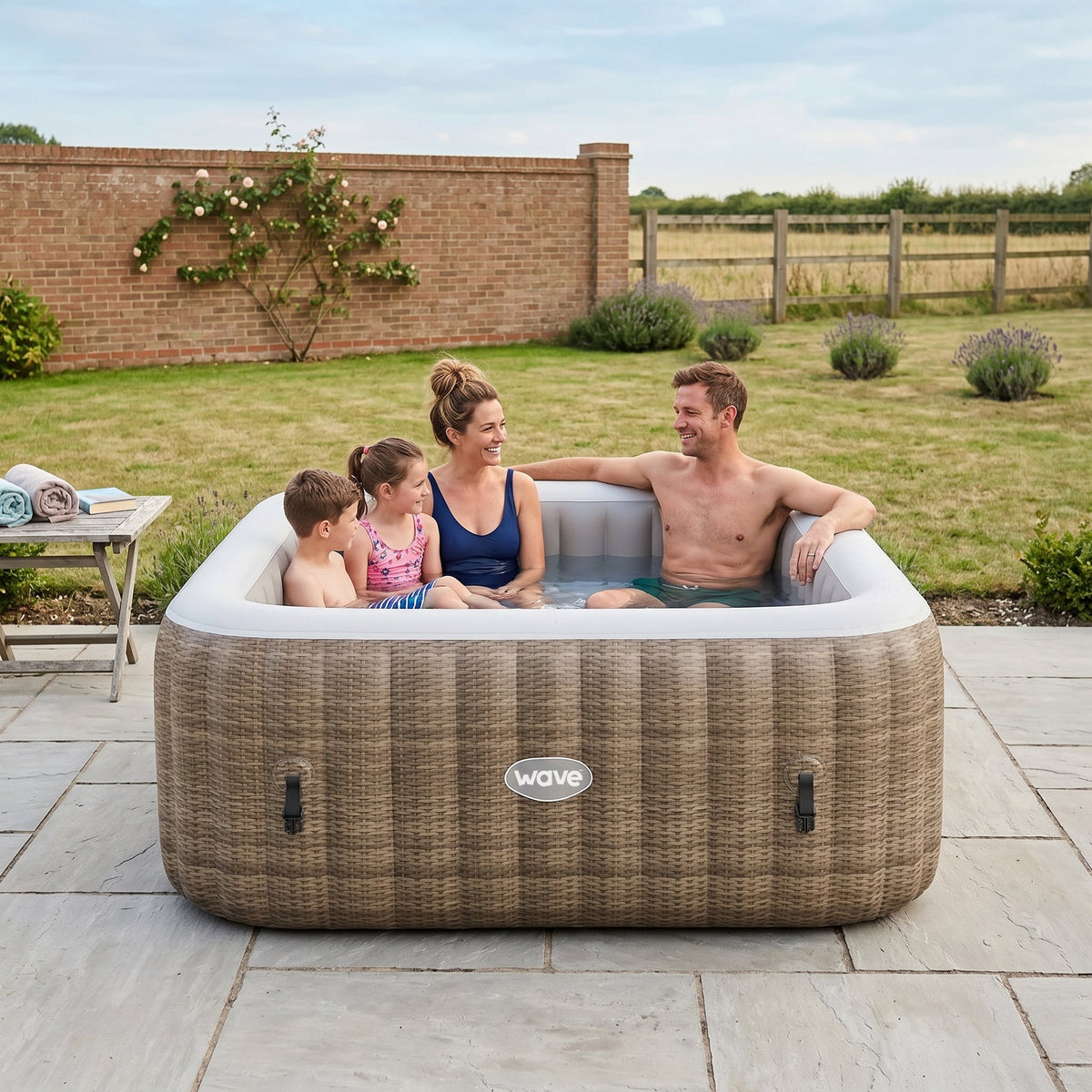 Pacific | 4/6-Person Inflatable Hot Tub | Integrated Heater | UKCA
