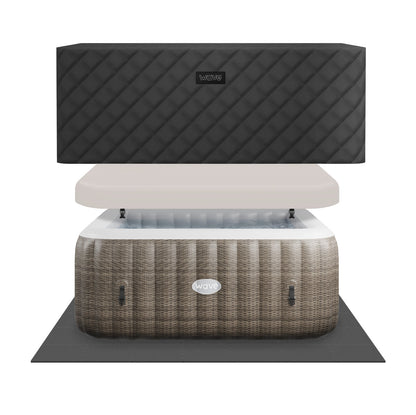 Pacific | 4/6-Person Inflatable Hot Tub | Integrated Heater | UKCA