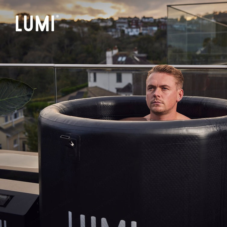 Lumi Recovery Pro Inflatable Ice Barrel - Black - Hot Tub Shop