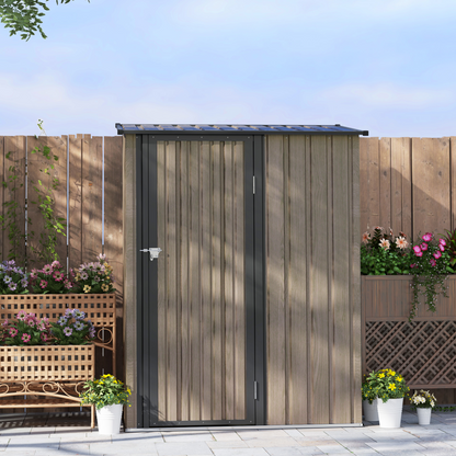 Outsunny Outdoor Storage Shed Steel Garden Shed w/ Lockable Door