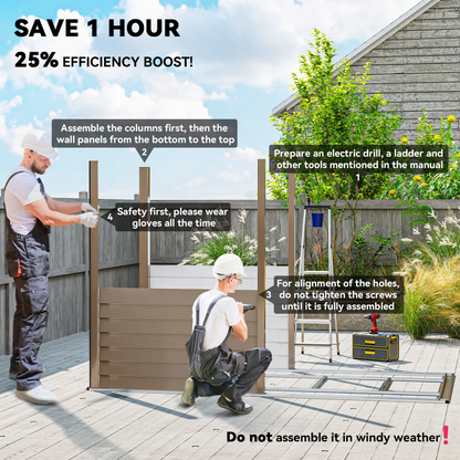 Outsunny 5 x 9ft Galvanised Metal Garden Shed with Foundation Kit, Brown