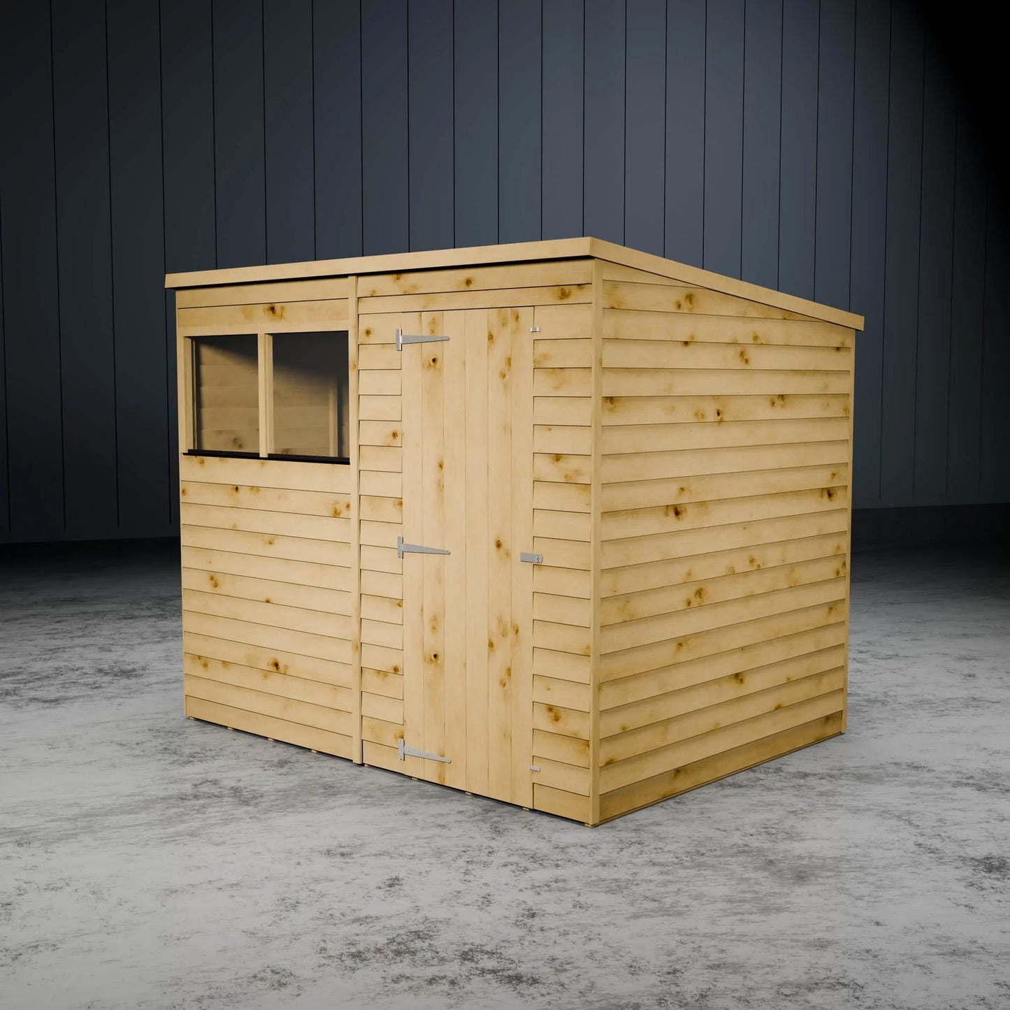 Value Overlap Single Door Pent Shed