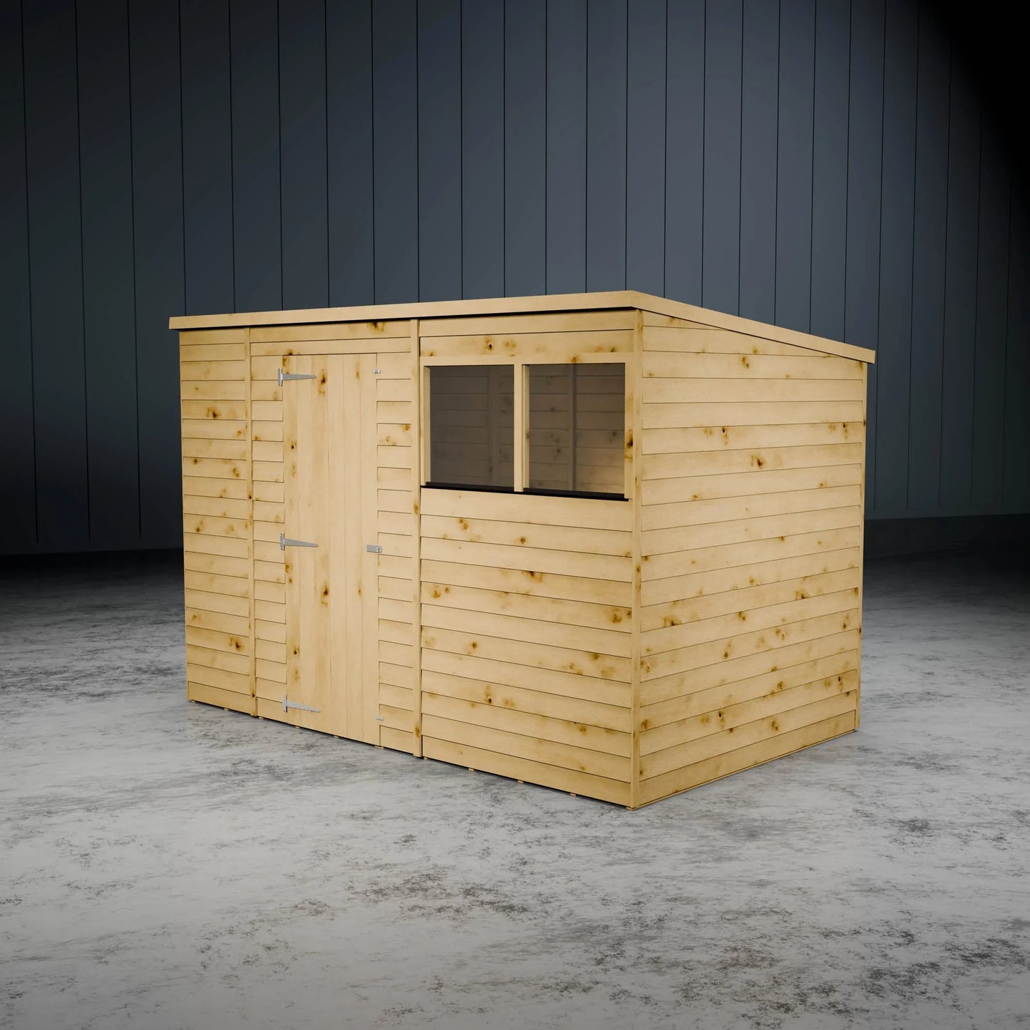 Value Overlap Single Door Pent Shed