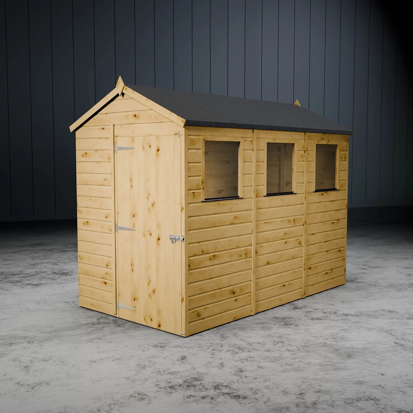 Modular Shiplap Apex Single Door Wooden Shed
