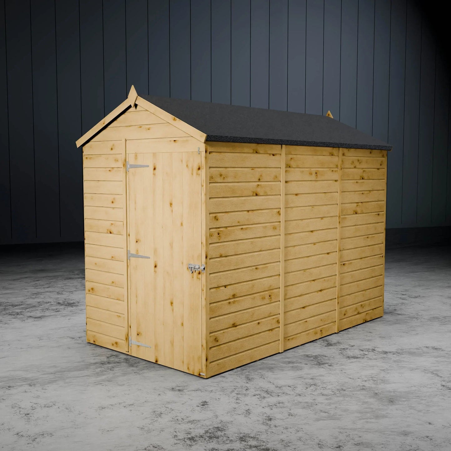 Modular Shiplap Apex Single Door Wooden Shed