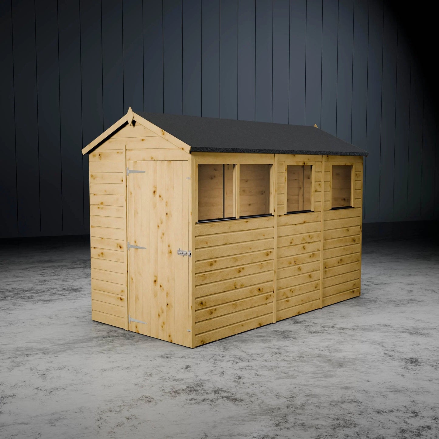 Modular Shiplap Apex Single Door Wooden Shed