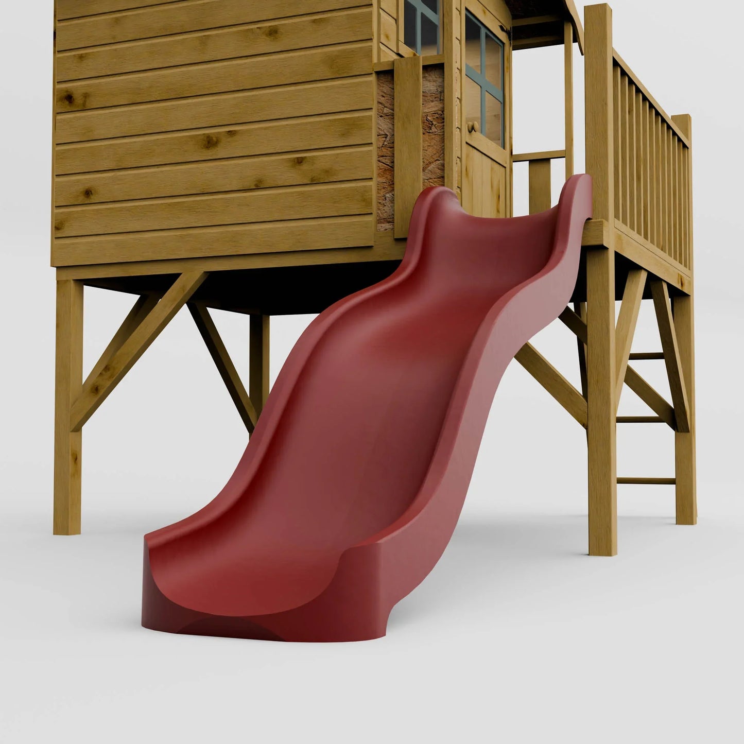Poppy Tower Wooden Playhouse with Slide