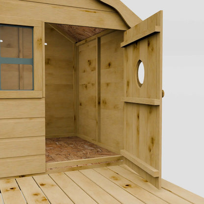 Snug Tower Wooden Playhouse with Slide