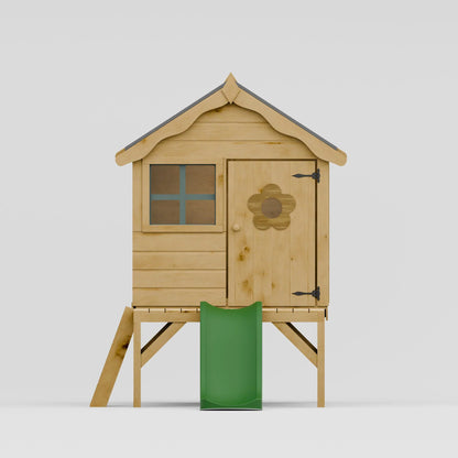 Snug Tower Wooden Playhouse with Slide