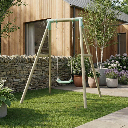 Single Wooden Swing - Evergreen I