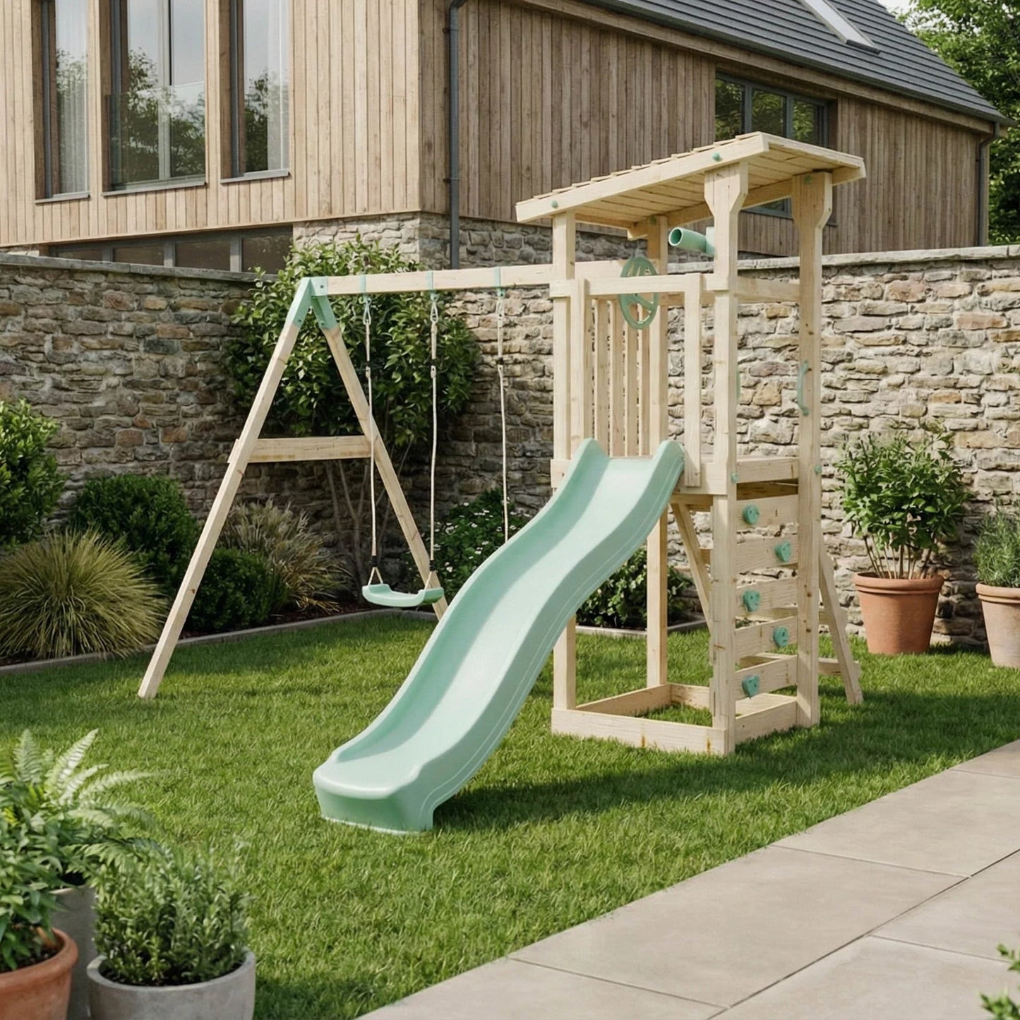 Climbing Frame With Double Swing - Willow Way VII