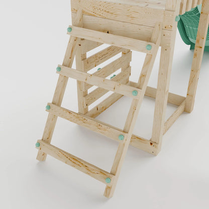 Climbing Frame With Single Swing& Climbing Wall - Bramblewick Forest V