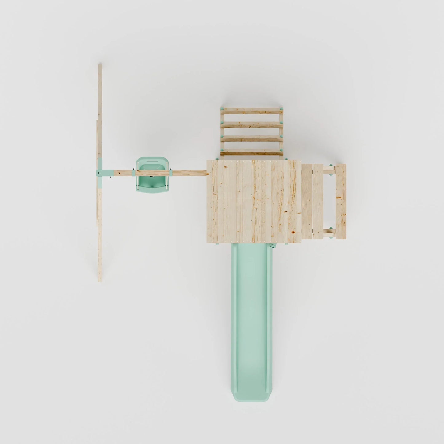 Climbing Frame With Single Swing & Picnic Table - Bramblewick Forest II