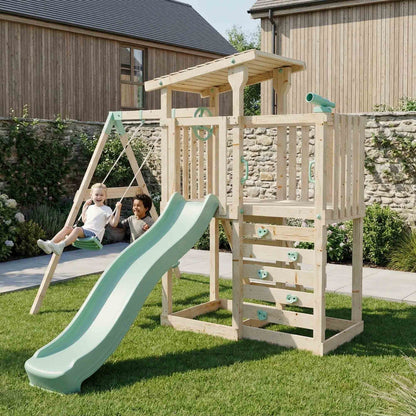 Extended Climbing Frame With Single Swing - Willow Way V