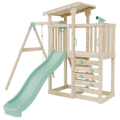 Extended Climbing Frame With Single Swing - Willow Way V